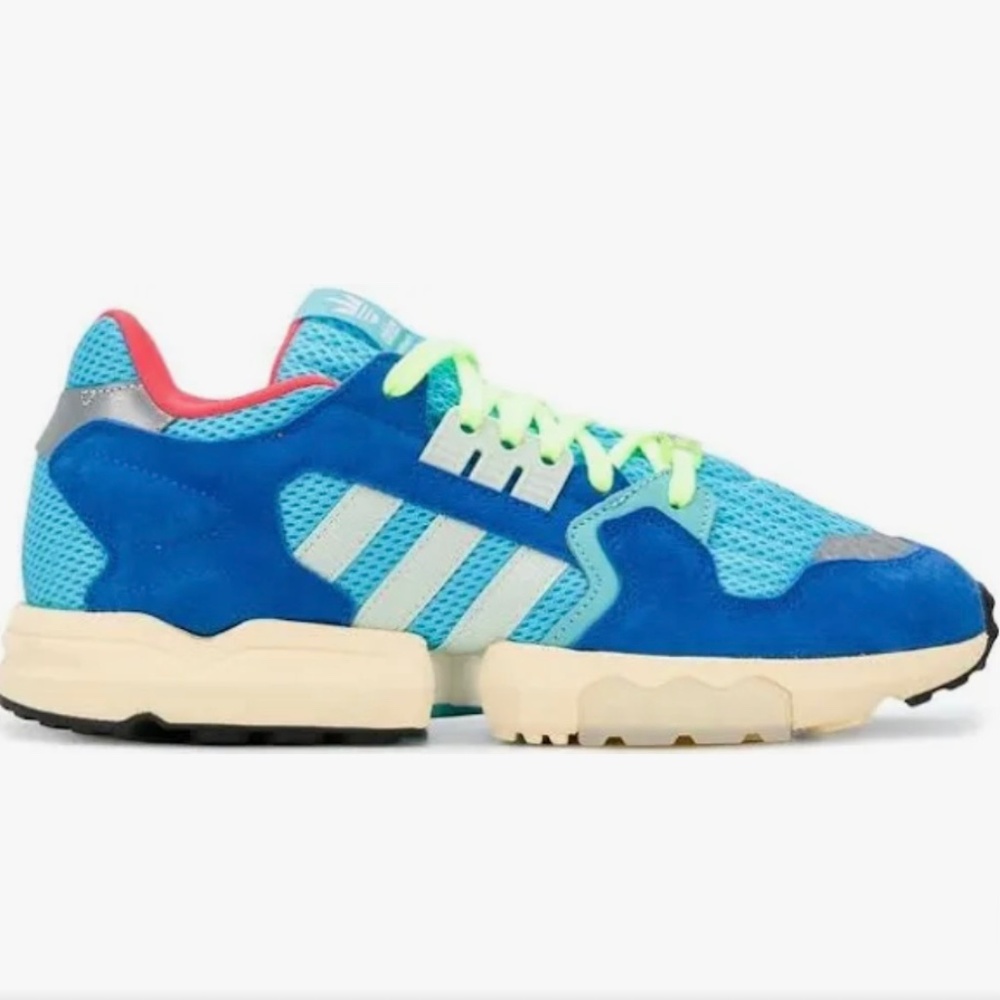 adidas Originals Men’s ZX Torsion Mixed Media Sneakers Bright Cyan 7.5. …